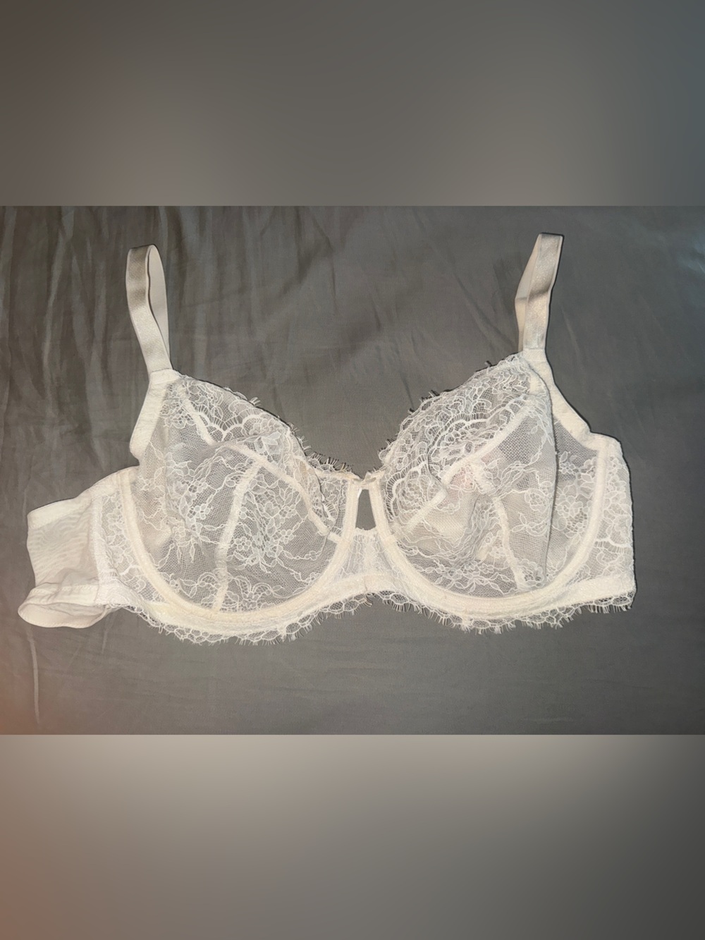 Victoria's Secret White Lace Sheer Underwire Bra